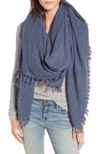 Women's Treasure & Bond Knotted Tassel Scarf, Size - Blue