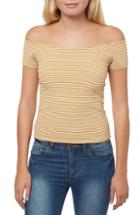 Women's O'neill Delainie Off The Shoulder Top - Yellow