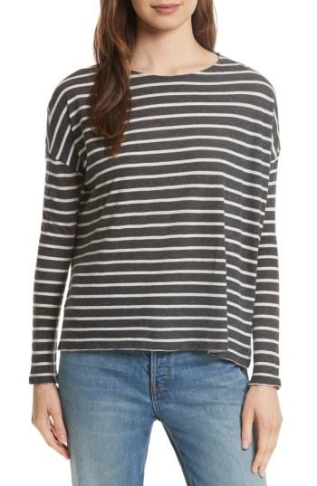 Women's Majestic Filatures Stripe Cotton & Cashmere Boatneck Top - Blue