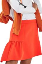 Women's Topshop Peplum Skirt Us (fits Like 0) - Coral