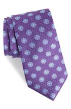 Men's Nordstrom Men's Shop Matteo Floral Silk Tie, Size X-long - Purple