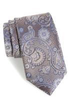 Men's Nordstrom Men's Shop Huntsman Paisley Silk Tie, Size - Beige