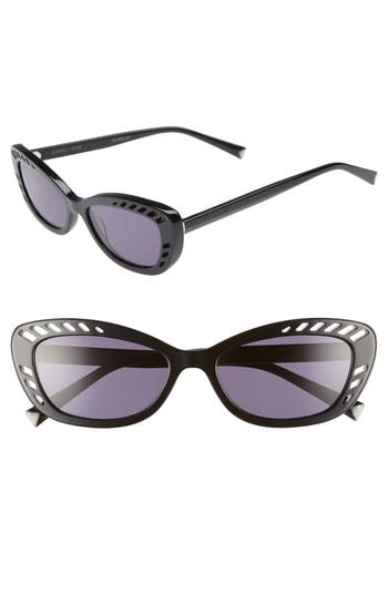 Women's Kendall + Kylie Extreme 55mm Cat Eye Sunglasses - Black