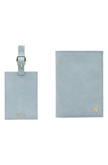 Beis Travel Luggage Tag & Passport Holder Set - Blue