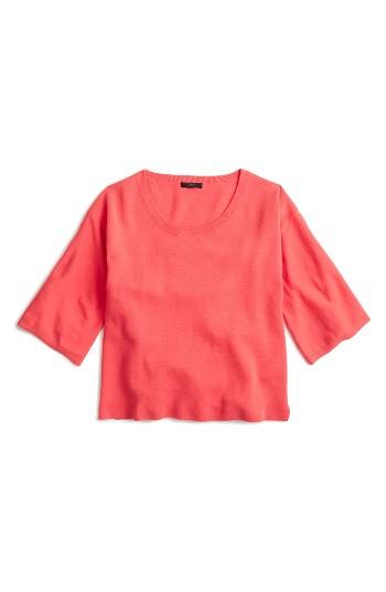 Women's J.crew Dramatic Sleeve Summerweight Cotton Sweater