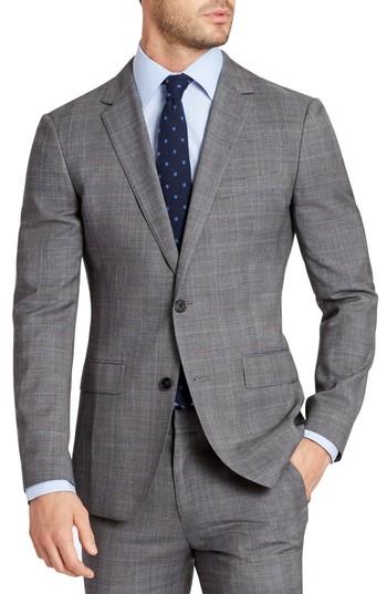 Men's Bonobos Jetsetter Slim Fit Plaid Stretch Wool Sport Coat