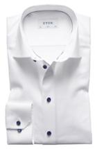 Men's Eton Slim Fit Twill Dress Shirt With Grey Details