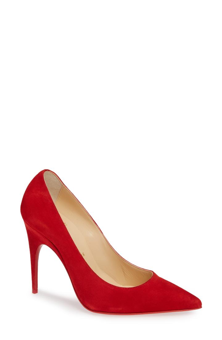 Women's Christian Louboutin Alminette Pointy Toe Pump .5us / 35.5eu - Red