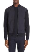 Men's Emporio Armani Mixed Media Jacket, Size - Blue