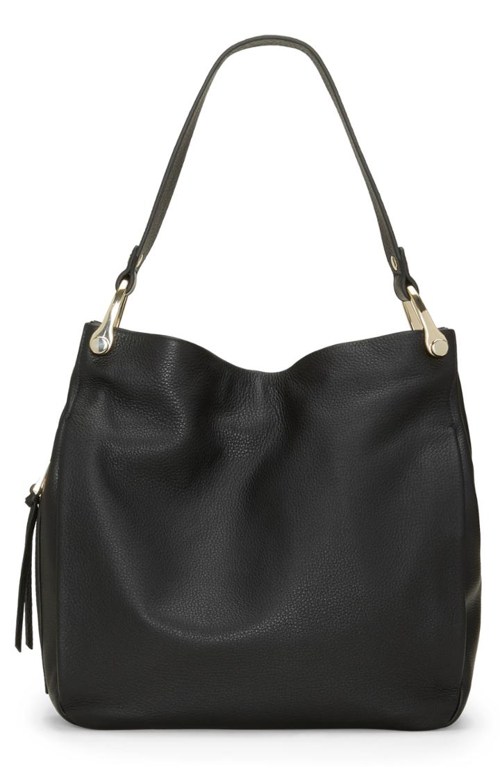 Vince Camuto Clem Leather Hobo Bag - Black