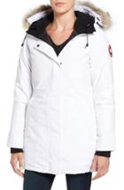 Women's Canada Goose Victoria Down Parka With Genuine Coyote Fur Trim - White