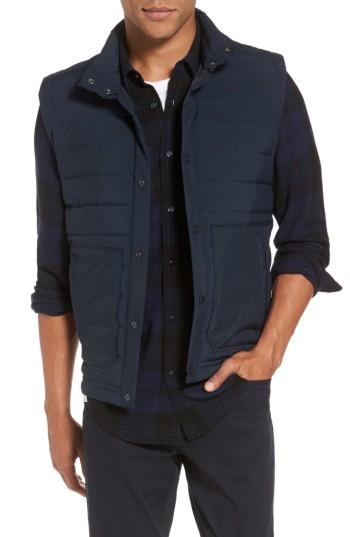 Men's Vince Quilted Down Vest, Size - Blue