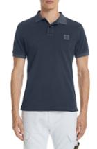 Men's Stone Island Cotton Pique Polo - Blue