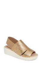 Women's Johnston & Murphy Cassandra Slingback Platform Sandal .5 M - Metallic