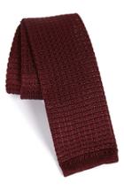 Men's The Tie Bar Knit Silk Tie, Size - Red