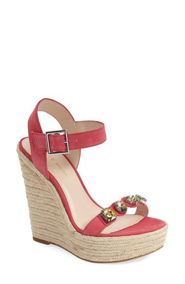 Women's Pelle Moda 'olea' Wedge Sandal M - Pink