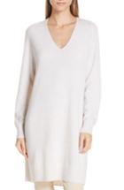 Women's Vince Deep V-neck Sweater Dress - White
