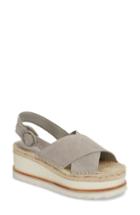 Women's Marc Fisher Ltd Glenna Platform Slingback Sandal .5 M - Grey