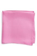 Men's Nordstrom Men's Shop Solid Silk Pocket Square, Size - Pink