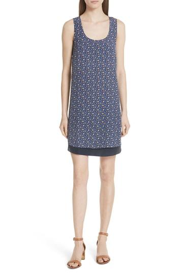 Women's Tory Burch Sydney Sleeveless Silk Dress - Blue