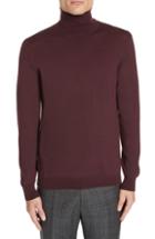 Men's Eidos Merino Wool Turtleneck Sweater - Red