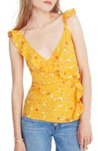 Women's Madewell Silk Wrap Camisole Top - Yellow