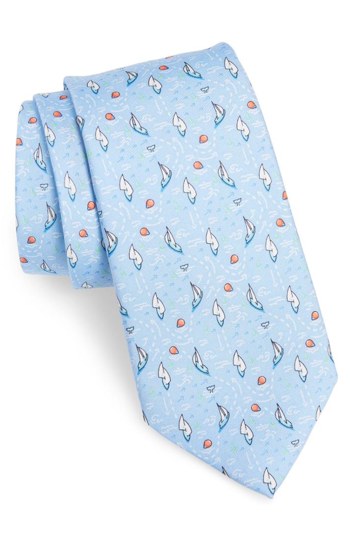 Men's Vineyard Vines Sailing Race Silk Tie