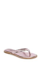 Women's Jewel Badgley Mischka Thalia Crystal Embellished Flip Flop .5 M - Pink