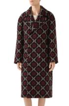 Men's Gucci Gg Wool Jacquard Knit Coat