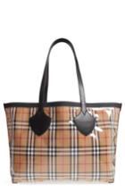 Burberry Giant Vintage Transparent/check Reversible Tote - Beige