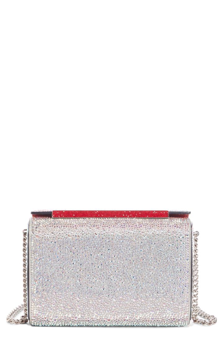 Christian Louboutin Large Vanite Crystal Embellished Clutch - Metallic