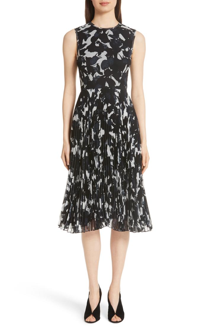 Women's St. John Collection Contrast Trim Metallic Knit Dress