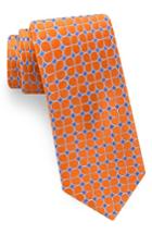 Men's Ted Baker London Geometric Flower Silk Tie, Size - Orange