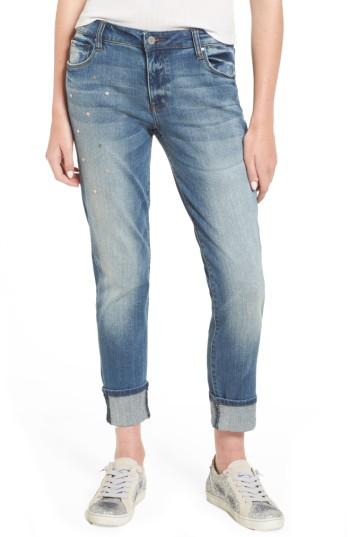 Women's Bp. Studded Straight Leg Jeans - Blue
