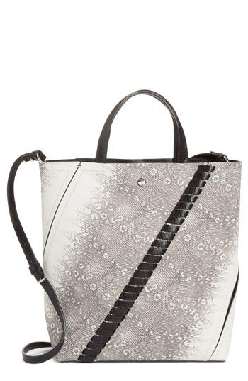 Proenza Schouler Mini Hex Whipstitch Lizard & Leather Bucket Bag - Grey
