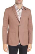 Men's Ted Baker London Cliford Trim Fit Stretch Cotton Blazer (s) - Pink