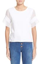 Women's See By Chloe Ruffle Sleeve Top