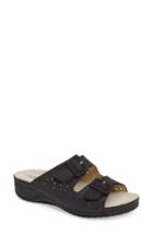 Women's Napa Flex Double Strap Slide Sandal .5-8us / 38eu M - Black
