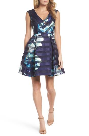 Women's Vince Camuto Shadow Stripe Fit & Flare Dress