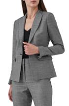 Women's Reiss Alber Tweed Stretch Wool Blend Blazer Us / 6 Uk - Grey
