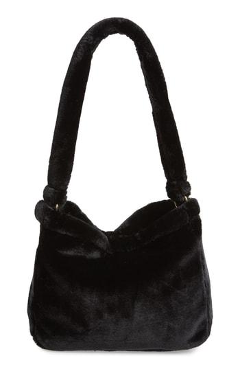 Area Stars Arabelle Fleece Hobo Bag - Black