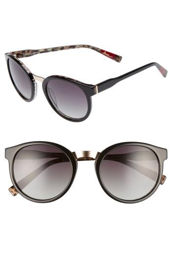 Women's Ed Ellen Degeneres 53mm Round Sunglasses - Black
