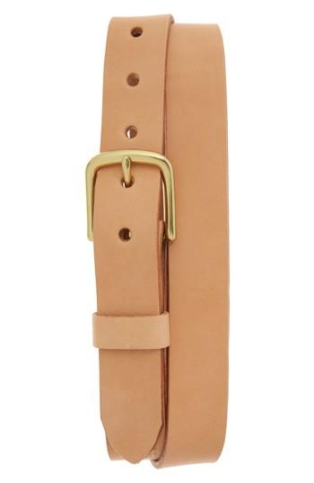 Men's Tanner Goods Classic Leather Belt - Natural/ Brass