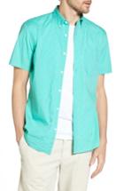 Men's 1901 Slim Fit Flamingo Print Sport Shirt - Green