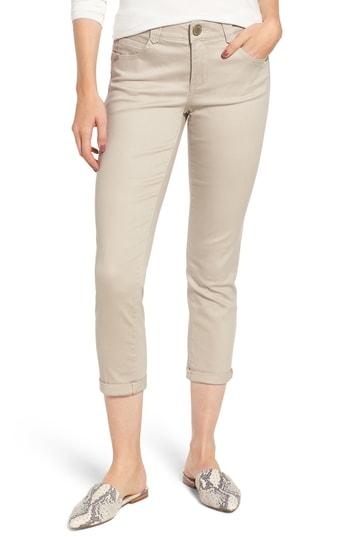Women's Wit & Wisdom Ab-solution Crop Skinny Pants - Beige
