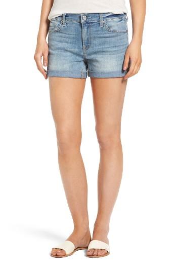 Women's 7 For All Mankind Roll Cuff Denim Shorts - Blue