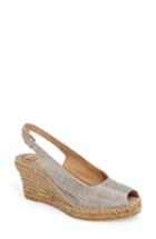 Women's Toni Pons Calafell Slingback Wedge Espadrille Us / 35eu - Metallic