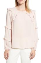Women's Cece Tiered Ruffle Blouse, Size - Pink