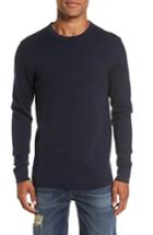 Men's French Connection Milano Front Regular Fit Cotton Sweater, Size - Black