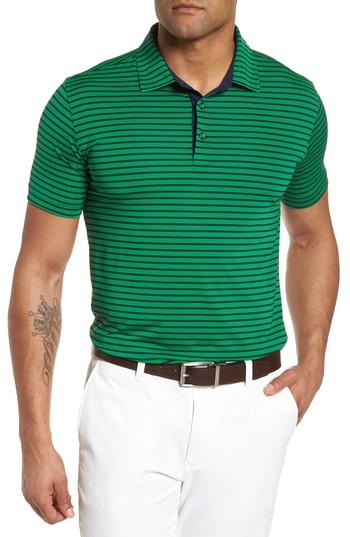 Men's Bobby Jones Control Stripe Jersey Polo - Green